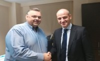 AIGINIONEWS: ΠΙΕΡΙΑ:Συνάντηση εργασίας του προέδρου της ΔΕΥΑΚ Αστέριου Μπουσνάκη με τον Βουλευτή Πιερίας Ξενοφώντα Μπαραλιάκο